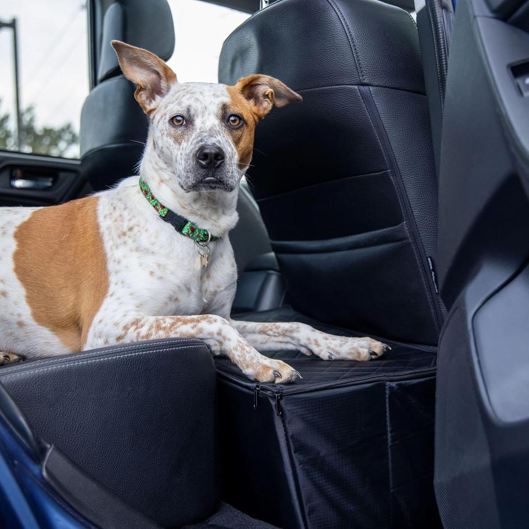 Dog Car Seat Extender with Storage - Gap Filler Platform for Large Dogs - Supports Up to 200 lbs - Car & SUV Travel Accessory