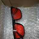 TIJN Sleep Glasses with Blue Green Light Blocking, Red Light Lens for Computer Gaming, Screen Fatigue & UV Protection