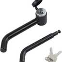 TOPTOW 63530 Trailer Hitch Receiver Lock, Right Angle Dual Pins 1/2" & 5/8" Diameter, Heavy Duty Bent Locking Pin, Black