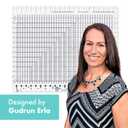 Creative Grids Stripology XL Slotted Quilting Ruler - CGRGE1XL Made in USA, 17-3/4in x 22in, Non-Slip Grip Extra Large Acrylic Fabric Strip Cutting, Sewing, Crafting, Patchwork Ruler & Template