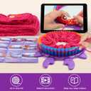 Loom Knitting Kit for Beginners - DIY Hat & Scarf Craft Toy with Buttons - Fun Crochet Toy for Kids Ages 7 8-12 - Perfect Birthday and Christmas Gift for Girls