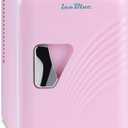 Iceblue Mini Fridge, Retro 4 Liter /6 Cans Mini Skincare Fridge, AC Plug & 12V Car Charger Mini Makeup Fridge, Compact & Portable 4A Cooling Tiny Fridge for Bedroom, Car, Office, Dorm, Gift - Pink
