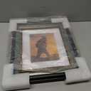 Beyond Your Thoughts 5x7 Picture Photo Frame 1 Pack Antique with Matted for 4X6 Peacock Blue Color Plastic, Vertical or Horizontal, Table Top and Wall Mounting Display