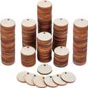 PH PandaHall 500pcs 1 inch Wooden Tags Unfinished Blank Wood Circles with Hole Small Wood Discs Round Disc Wooden Pieces for Earring Necklace Jewelry DIY Craft Making Ornaments Hanging Decorations
