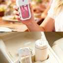 2 x Silicone Case Compatible with Touchland Hand Sanitizer Spray 1 FL. OZ./30 mL, Stylish Hand Sanitizer Mist Accessory with Portable Keychain (White, 1 Pack)