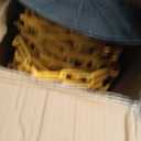 1/4" Yellow Safety Chain on Reel 100FT, Heavy Duty Welded Steel Barrier Chain with Spool, High Visibility Industrial for Crowd Control, Parking Lot, Driveway Safety, Construction Zones