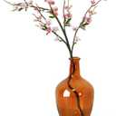 Clear Glass Vase Tall Farmhouse Vase for Branches Glass Vases for Centerpieces in Home Decoration (S-Amber)