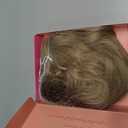 Ms Taj 11 Inch Short Wavy Hair Topper for Women with Thinning Hair, Natural Synthetic Lightweight & Breathable Hairpiece with 6.5"x6.5" Base, Instantly Adds Volume and CoverageOmbre Brown Blonde