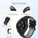 Waterproof Bands Compatible with Garmin Forerunner 265 Watch Band/Garmin Forerunner 255 Watch Band, Classic Soft Sports Replacement Wristband