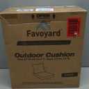 Favoyard Outdoor Seat Cushion Set 22 x 24 Inch Waterproof & Fade Resistant Patio Furniture Cushions with Removable Cover Deep Seat & Back Cushion with Tie Straps for Chair Sofa Couch