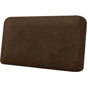 Loveseat Cushion Cover Leather-Look 1PC Stretch Love Seat Slipcover for Living Room Individual Couch Seat Protector, Pet-Friendly, Non-Slip, Easy Fit - Dark Brown