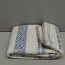 jinchan Moroccan Boho 3x5 Area Rugs for Entryway - Machine Washable Soft Throw Rug Bohemian Design Non-Slip Carpet for Entrance Living Room Kitchen Bedroom (3x5', Blue)