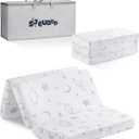 Trifold Pack and Play Mattress 38"x26", Pack N Play Mattresses with Dual Sided Soft & Firm Memory Foam Foldable Portable Crib Baby Mattress with Washable Cover and Carry Bag