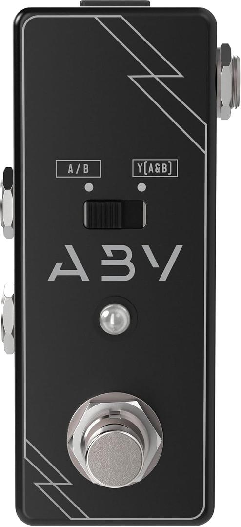 Rock Stock ABY Pedal A/B Switch, Guitar Signal Splitter/Switcher, True Bypass Footswitch for Amps & Pedalboards, AB Pedal Guitar, Loop Switcher Pedal, Guitar Pedal Switcher, Switch Box