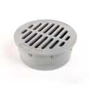 Premium USA Made 4" Inch Black Outdoor Round Flat Drain Grate Cover - Fits 4" Inch SDR Sewer & Drain Pipe/Fittings, Also Triple Wall & Corrugated Pipe 4" Not for Regular PVC (Grey) (Gray)