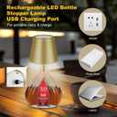 Wireless Bottle Lamp, 2024 New 3 Color Rechargeable Wine Bottle Lights for Bars Restaurants (Yellow, 1PC)