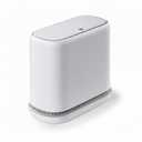 MUEE Dog Proof Trash Can, 3 Gallon Slim Bathroom Trash Can with Locking Lid, Compact Narrow Waste Bin for Bathroom, Kitchen, Office, Bedroom, White