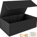 Black Gift Box, 9.5x6x3'' Gift Boxes with Lids for Presents
Magnetic Closure, Collapsible Groomsmen Proposal Box for Birthday, Christmas, Graduation, Gift Packging Contains Ribbon, Card