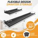 AWOKE Magnetic Over the Stove Shelf, 16" to 30" Extendable Steel Spice Rack for Back of Stove, Above Oven Storage Organizer, Stove Top Shelf for Kitchen Range, Heat Resistant Ledge for Spices & Oils