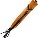 Leather Protective Genuine Sheath for Machete, Attaches to Belts (Embossed) (Beige, 26-Inch)