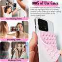 4 x JingJinYY Anteel 2 Pack Double Sided Silicone Suction Cup Phone Case Mount, Hands-Free Strong Grip Silicon Phone Holder for Selfies and Videos, Non Slip Phone Accessories (Light Green)