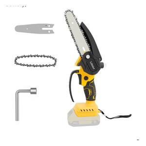 Mini Chainsaw Cordless Fit for DeWalt Battery 20V, 6-Inch & 4-Inch 2-in-1 Electric Chainsaw with Auto Oiling, 5m/s Chain Speed & Safety Lock, Lightweight for Branch Pruning, Tree Trimming