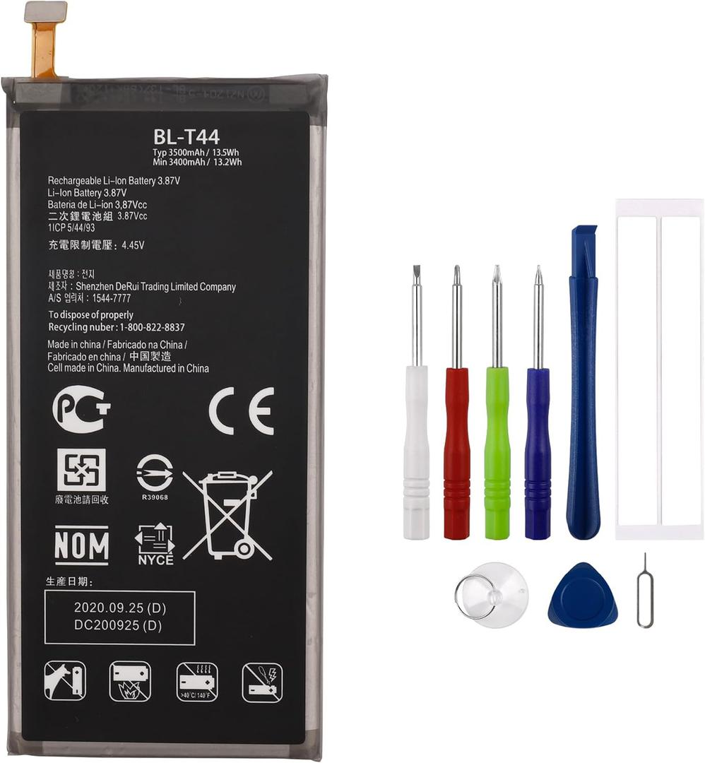 New Rechargeable Battery BL-T44 Compatible LG Stylo 5 Q720TS Q720CS Q720PS Q720CS Q720MS Q720PS with Tools