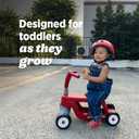 Radio Flyer Scoot 2 Scooter, Blue/Red/Pink, for Kids Ages 1-4, Ride On Toy or 4-Wheel Kids Scooter, Durable Wheels and Frame, Converts Easily with Flip Deck, Toddler Ride On Toys 