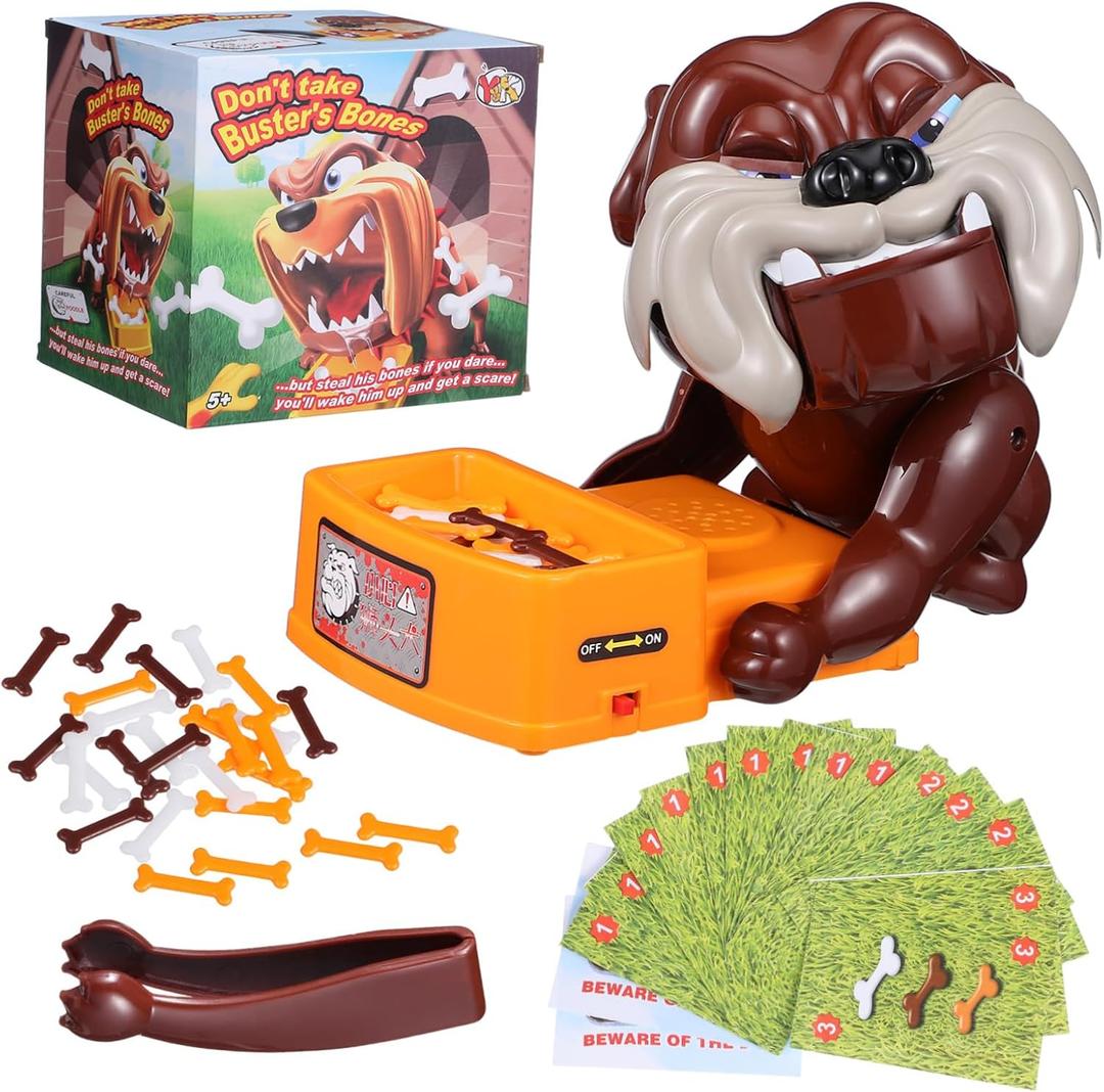 VICASKY 1set Tricky Interactive Dog Game Toy of Fierce Dog Biting Finger Novelty Fun Party Game for Boys and Girls Parents for Ktv Creative Play