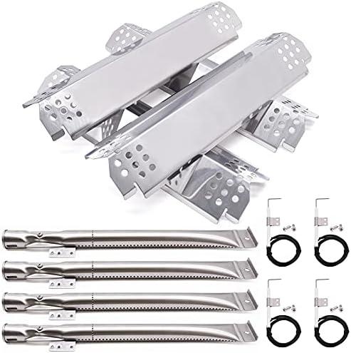 Grill Replacement Parts for Nexgrill 720-0830H, Nexgrill 720-0888, 720-0888N, Grill Burner Tubes, 3 Heat Shield Tent Plates and Grill Igniters Kit Replacement for Home Depot Nexgrill 4 Burner 720-0830H