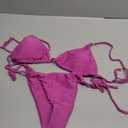 Amazon.com: MIKETAI Women's Sexy Bikini Sets for Women Triangle Spaghetti Strap Thong Bathing Suits 2 Piece Textured Swimsuit Swimwear (US, Alpha, Small, Regular, Regular, Black) : Clothing, Shoes & Jewelry Large