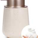 Bosilunlife Ceramic Foaming Soap Dispenser - 12 oz Foam Hand Wash Dispenser Bathroom Countertop Kitchen Dish Soap Pump Dispenser Liquid Soap Dispenser for Bathroom