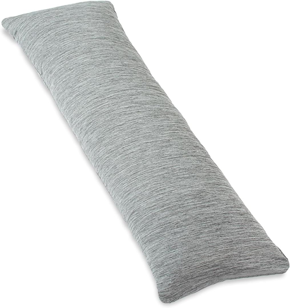 1 MIDDLE ONE Body Pillow, Cooling Memory Foam Body Pillows for Adults Sleeping, Long Pillow for Bed, Big Large Firm Full Body Pillow for Side Sleeper, 20x54 Inch, Cooling Grey