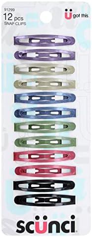 Scunci 12 Pcs Snap Clips