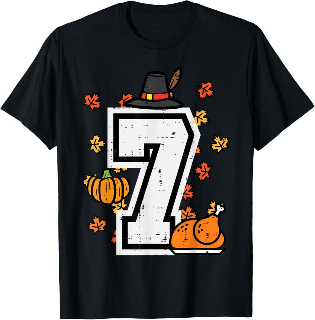 Number 7 Thanksgiving 6 7 Matching 67 Meme Men Women Kids T-Shirt M