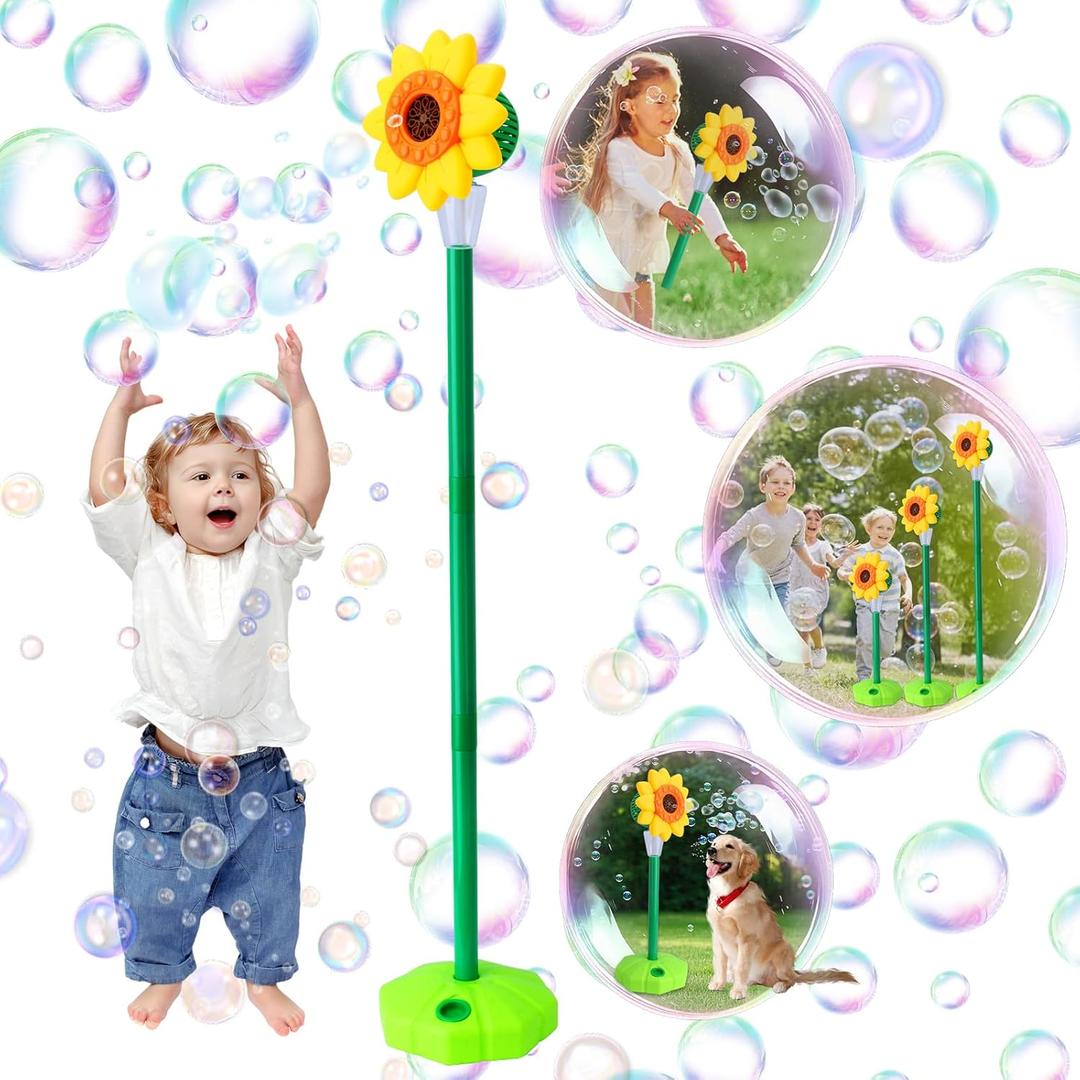 COSILY Bubble Machine, Automatic Flower Bubble Machine Blower, Height 47 Inches Bubble Machine for Kids Toddlers Bubble Maker for Indoor Outdoor Wedding Birthday Party