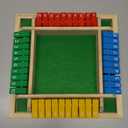 Classic Original Shut The Box Game, Math Dice Board Game for Family Night Classroom Travel, Wooden Table for Group Kid Adult Senior, Camp Party Bar, Easy Quick and Fun, 2-4 Players (color-coded)