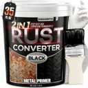 2 in 1 Ultra Rust Converter & Metal Primer, 35 oz Car Heat-Stable Rust Reformer & Encapsulator Paint for Trailer, Truck Chassis, Frame, Rust Inhibitor & Neutralizer for Metal, Gloss Black