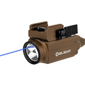 OLIGHT Baldr S Blue Beam 800 Lumens Magnetic USB Rechargeable Tactical Flashlight with White LED Combo, Compact Rail Mounted Light with 1913 or GL Rail, Battery Included (Desert Tan)