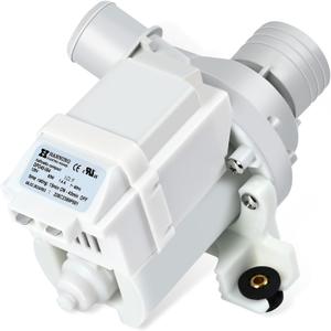 WH23X10040 DP040-064 Drain Pump (OEM) Replacement for GE GUD27ESSM1WW GTUN275EM GTUP240EM GTUP270GM Washer Drain Pump, Fit for Kenmore 26615322 Parts Drain Pumps Replace 228C2389P001 PS3501453