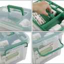 First Aid Kit Container, Clear Organizer Box, Medicine Storage Organizer