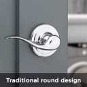 Kwikset Tustin Interior Passage Door Handle, Lever For Closet and Hallway Doors, Reversible Non-Locking Handle Lever, Polished Chrome (Passage (Pack of 1))