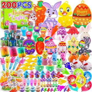 200PCS Easter Egg Fillers, Easter Basket Stuffers for Kids - Assorted Easter Toys for Egg Stuffers, Egg Hunt Prizes
