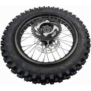 CLEO 90/100-14 Rear Wheel Rim Tire Assembly for 50cc-125cc Dirt Bike taotao TTR SSR CRF Apollo 15mm axle includes 190mm brake disc and 41T sprocket