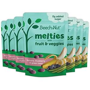 Beech-Nut Melties Baby & Toddler Snack Melts, Banana Blueberry Green Bean, 1 oz (7 Pack), Best By: 12/01/2025