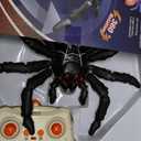 Wall Climbing Remote Control Spider, Rechargeable RC Wall Crawler Spider Robot with High Speed & 360 Rotation, Funny Prank Toys Gifts for Boys & Girls Age 3+ (Black)