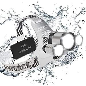 DanForce Headlamp. USB Rechargeable LED Head Lamp. Ultra Bright LUMINUS 1080 Lumen Headlamp Flashlight + Red Light. HeadLamps for Adults, Camping, Outdoors & Hard Hat Light. Zoomable IPX54 Headlight, White