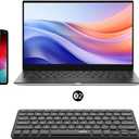 Arteck Universal Multi-Device Bluetooth Keyboard Ultra Slim and Compact Wireless Bluetooth Keyboard with Media Hotkeys for Windows iOS iPad OS Android Computer Desktop Laptop Surface Tablet Smartphone