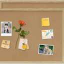 Cork Board Bulletin Board 2Pack,23x17 Cork Board for Office with Pin Oak Wood Boards,Message Board or Vision Board Decoration.Board Wood 1Pack (17x23)