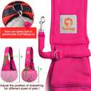 TOMKAS Dog Sling Carrier for Small Dogs Puppy Carrier for Small Dogs (Rose red, Adjustable Strap for 3-10 lbs & Zipper Pocket)